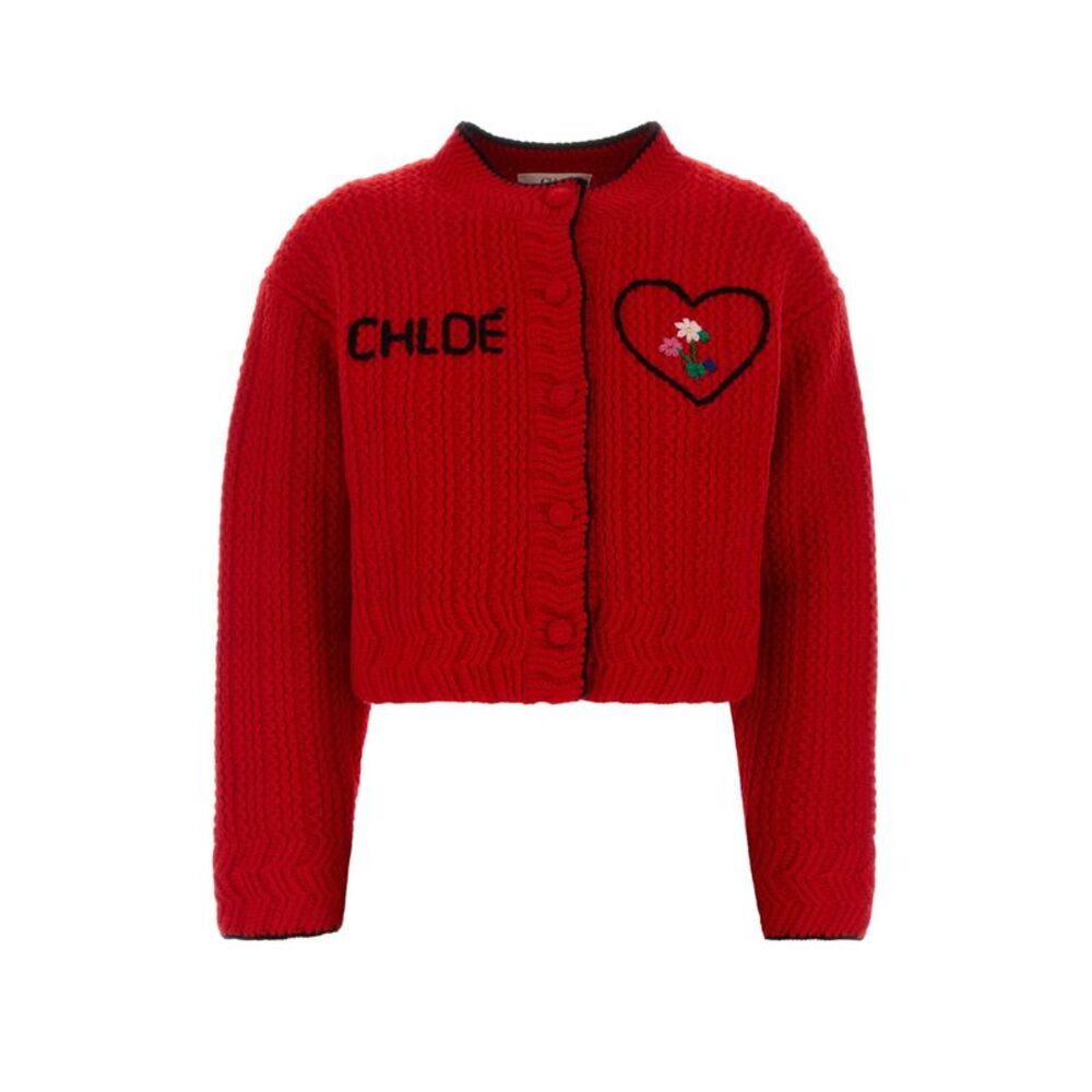 Chloe Women Red Wool Blend Cardigan